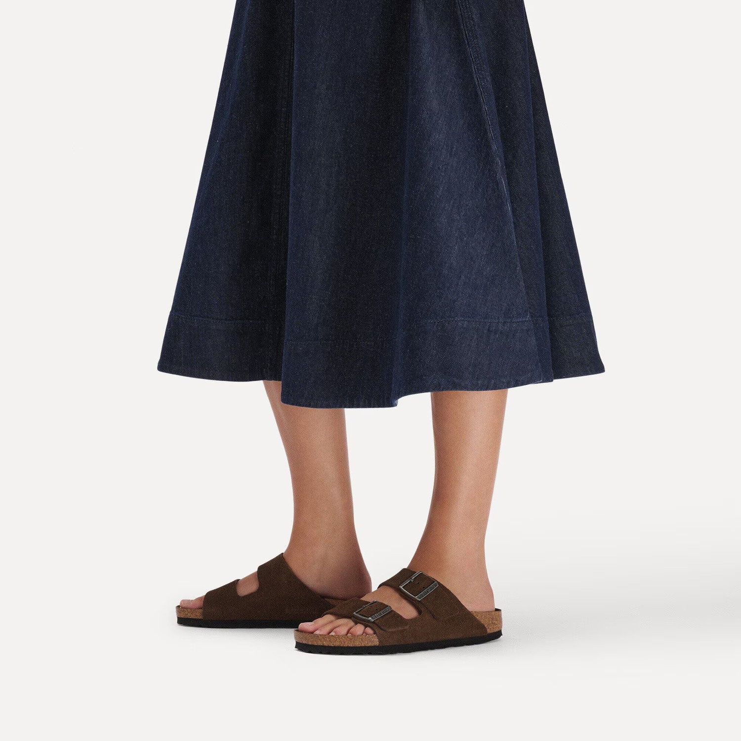 Сандалии Birkenstock Arizona Soft Footbed Suede Leather, коричневый — фото 4