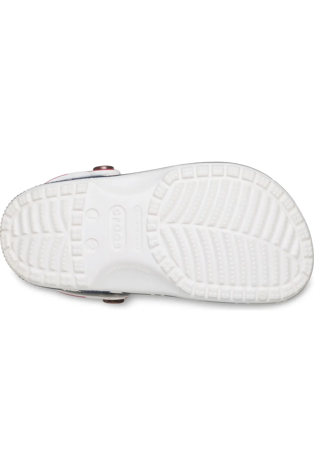 Детские сабо патриотические с ремешком Classic Clog Crocs, Chalk/Multi — фото 4