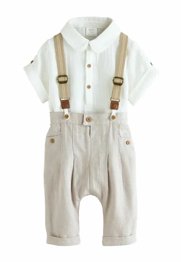 Комплект брюк и подтяжек из 3 предметов Regular Fit, Next, neutral, нейтральный