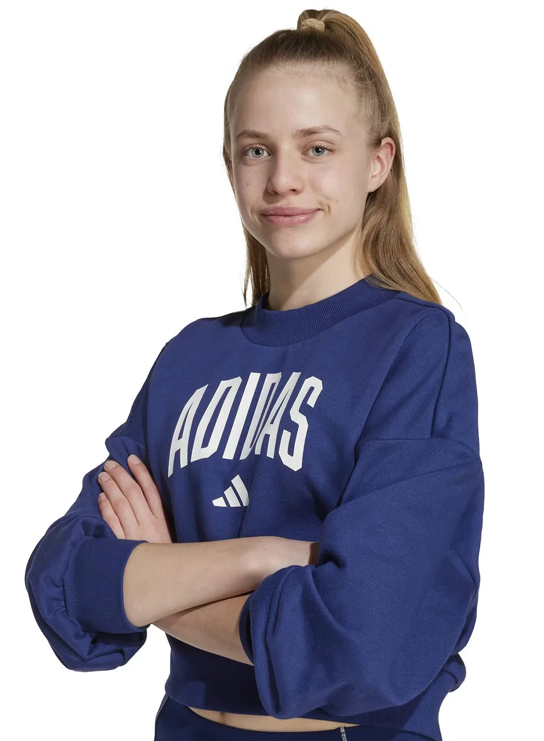 Худи с принтом Collegiate Typography Adidas, темно-синий