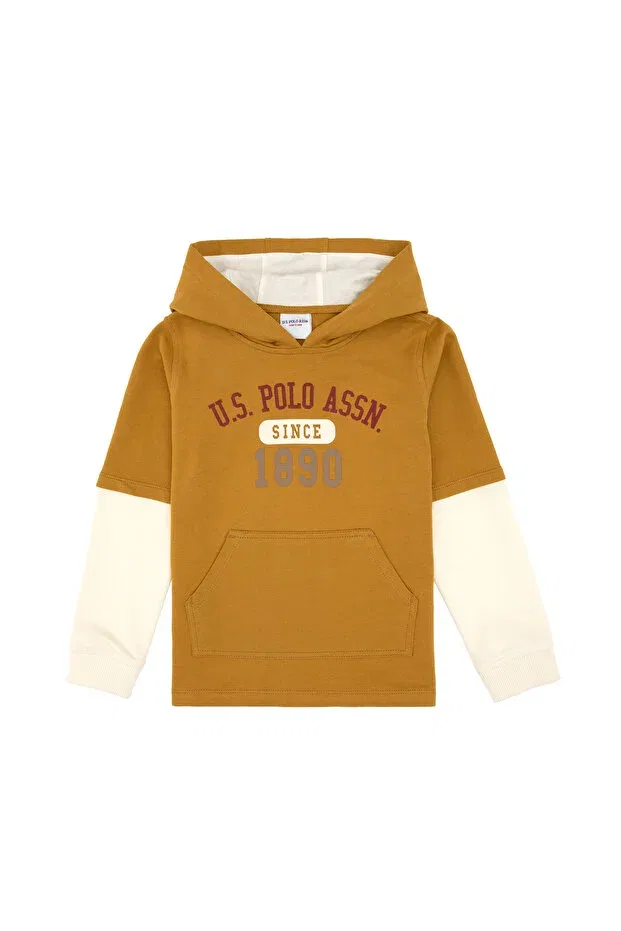Детское худи для мальчиков с длинным рукавом U.S. Polo Assn., Oil — фото 2