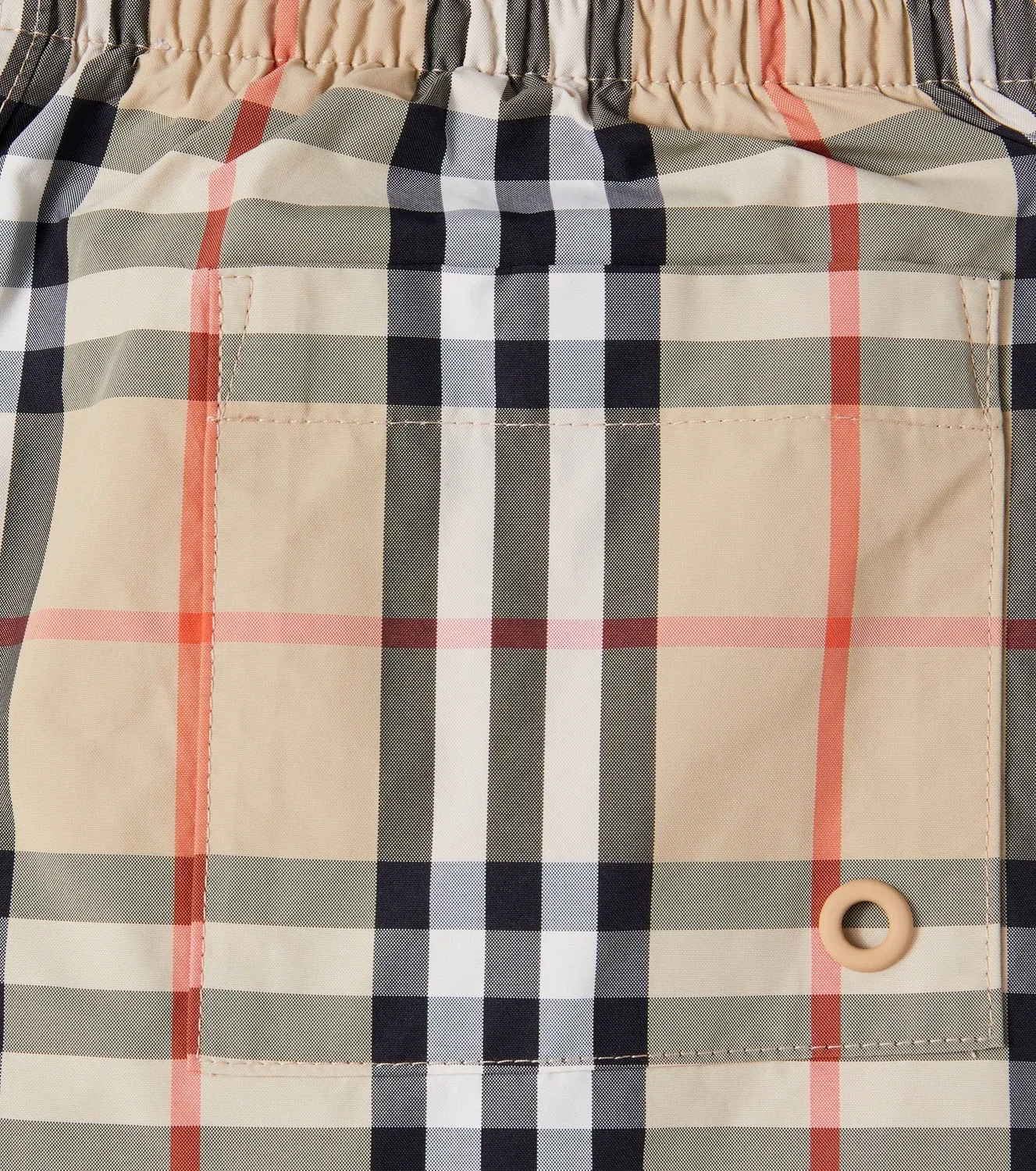 Плавки в клетку Burberry Kids, бежевый — фото 3