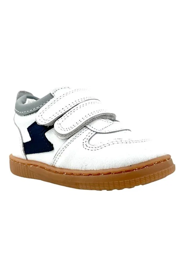Детские туфли для девочек с ортопедической стелькой Arizona Nubebe, White-Blue — фото 2