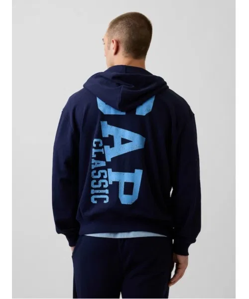 Мужское худи с длинным рукавомGAP Classic Logo, Navy
