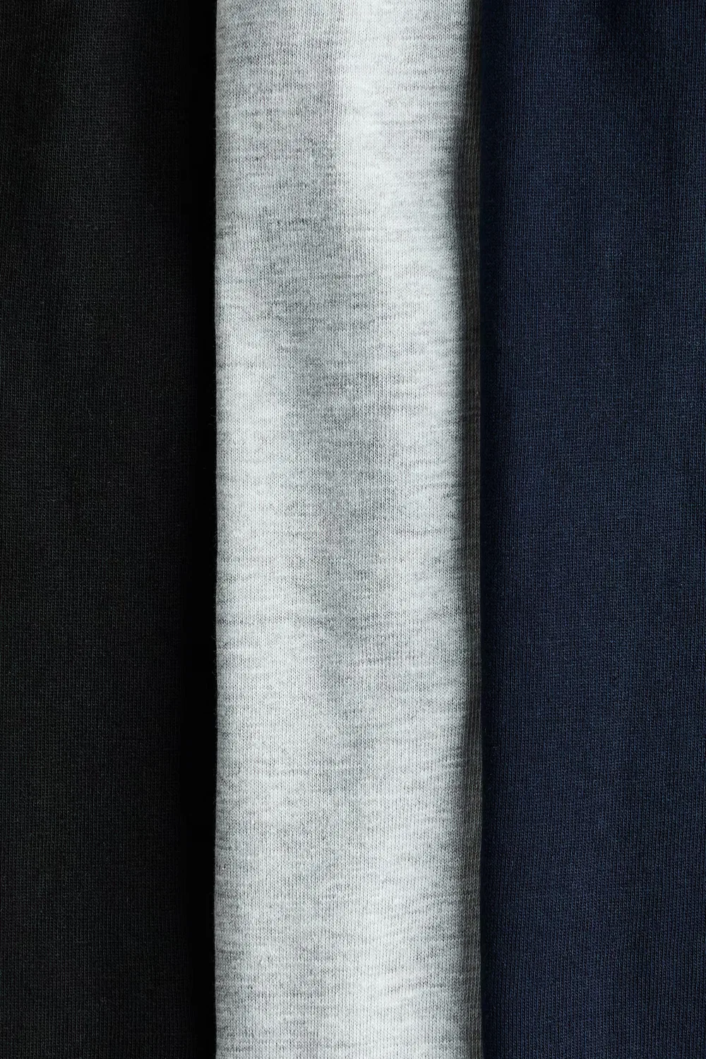Комплект из 3 хлопковых спортивных штанов H&M, Schwarz/Graumeliert/Marineblau — фото 2