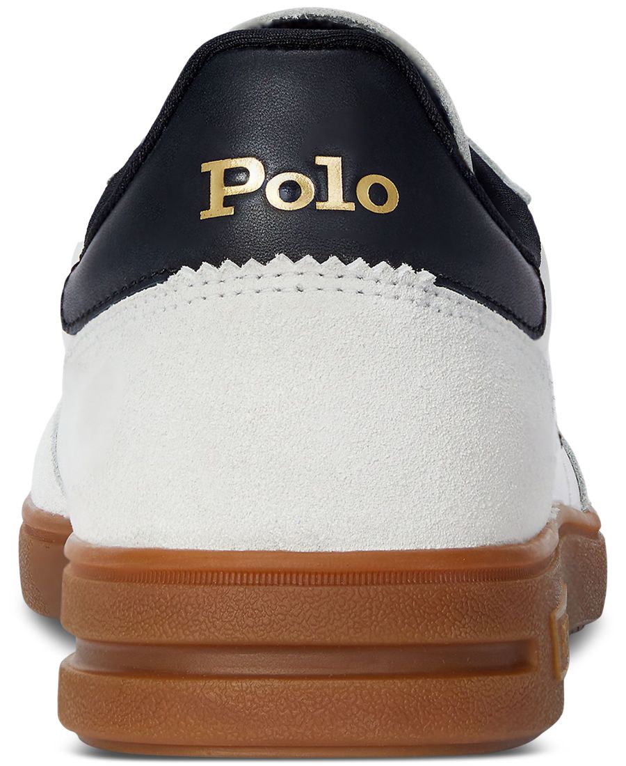 Мужские кожаные и замшевые кроссовки Bedford Polo Ralph Lauren, WHITE/BLACK — фото 2
