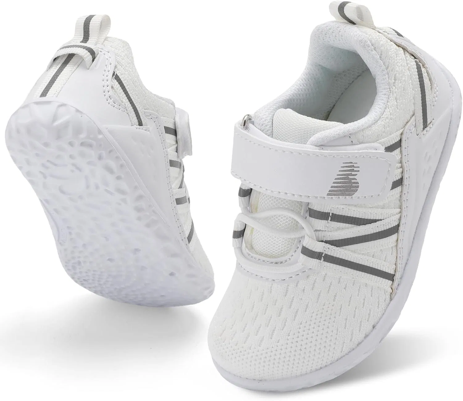 Детские кроссовки для девочек с мягкой антискользящей подошвой BARERUN, White