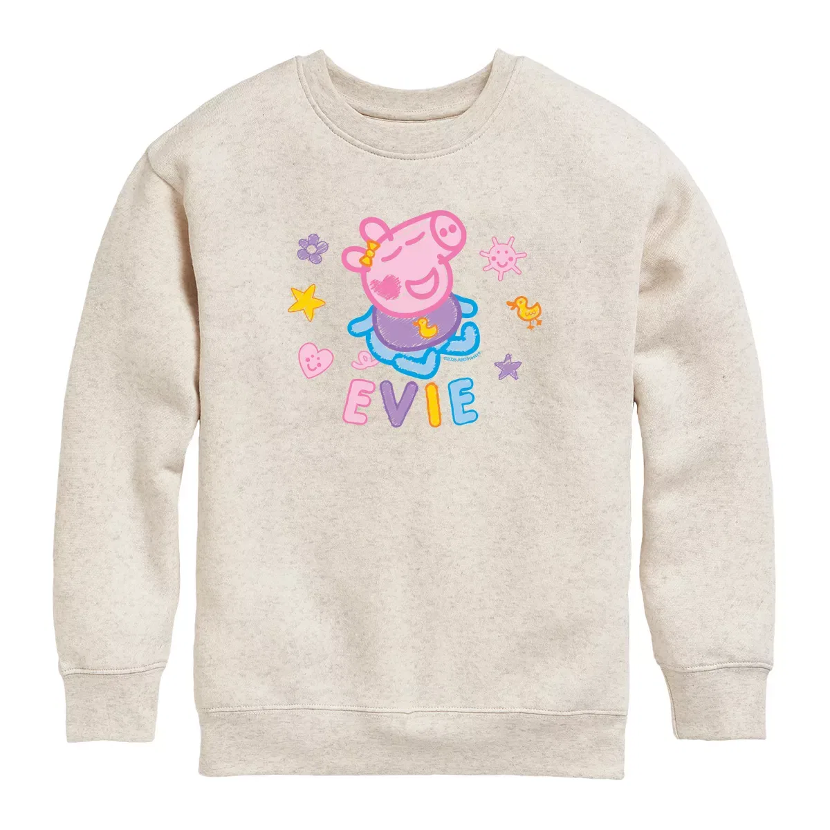 Детский свитшот с принтом Peppa Pig Evie Scribbles Peppa Pig, Natural