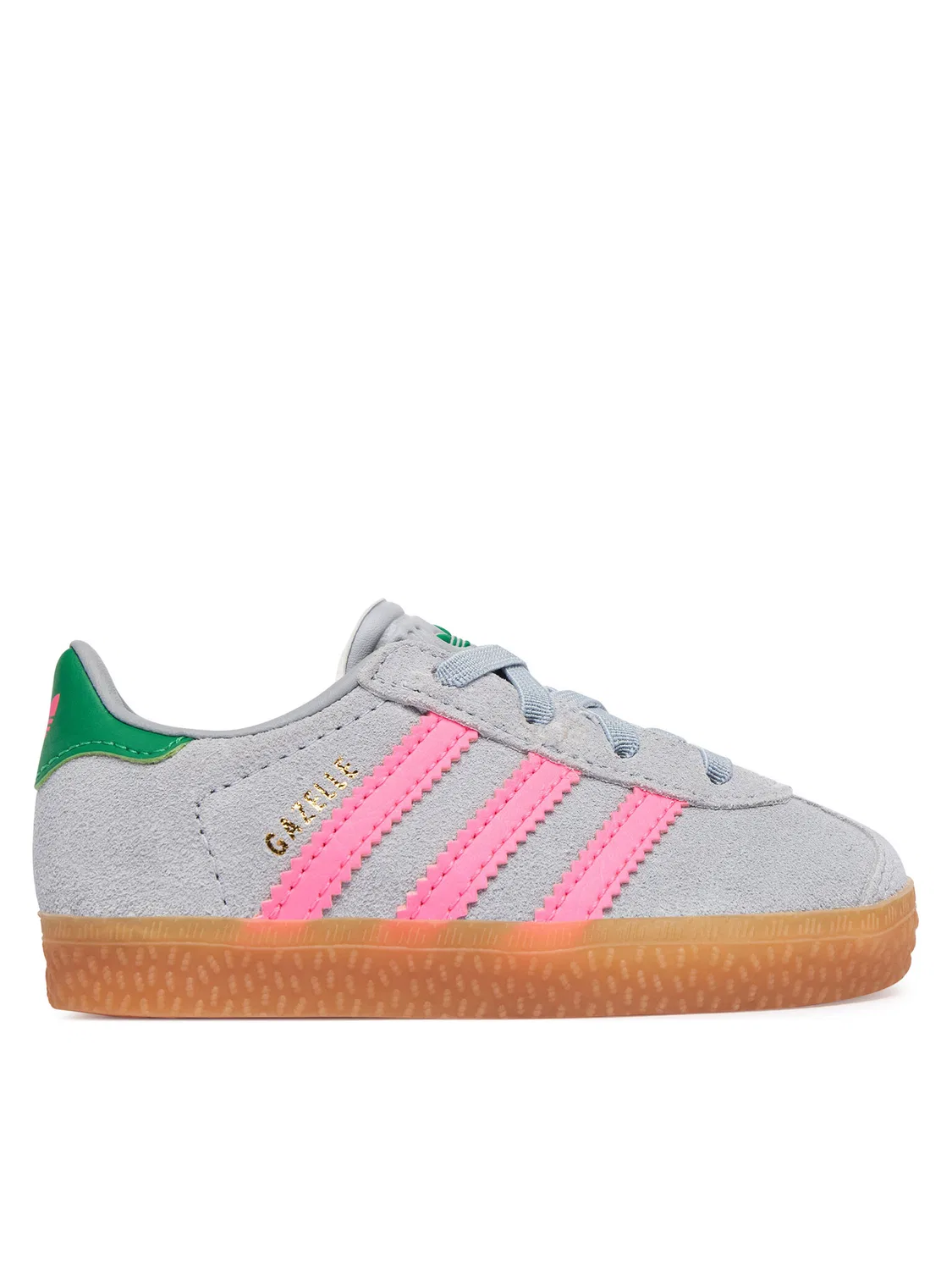Кроссовки для девочки Gazelle Comfort Closure Elastic Laces Adidas, серый