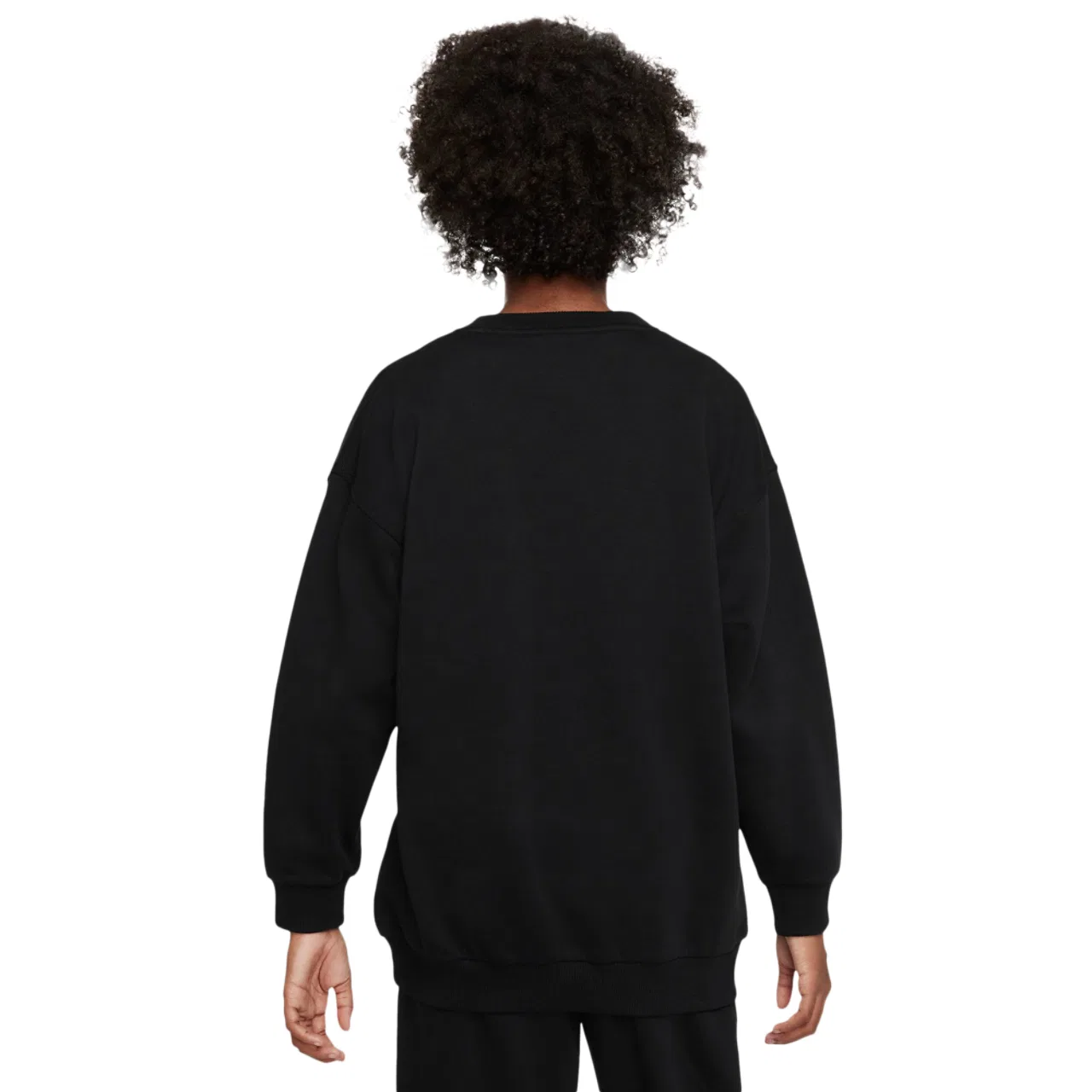 Детская толстовка Oversized Club Fleece Crew Nike, черный/белый — фото 2
