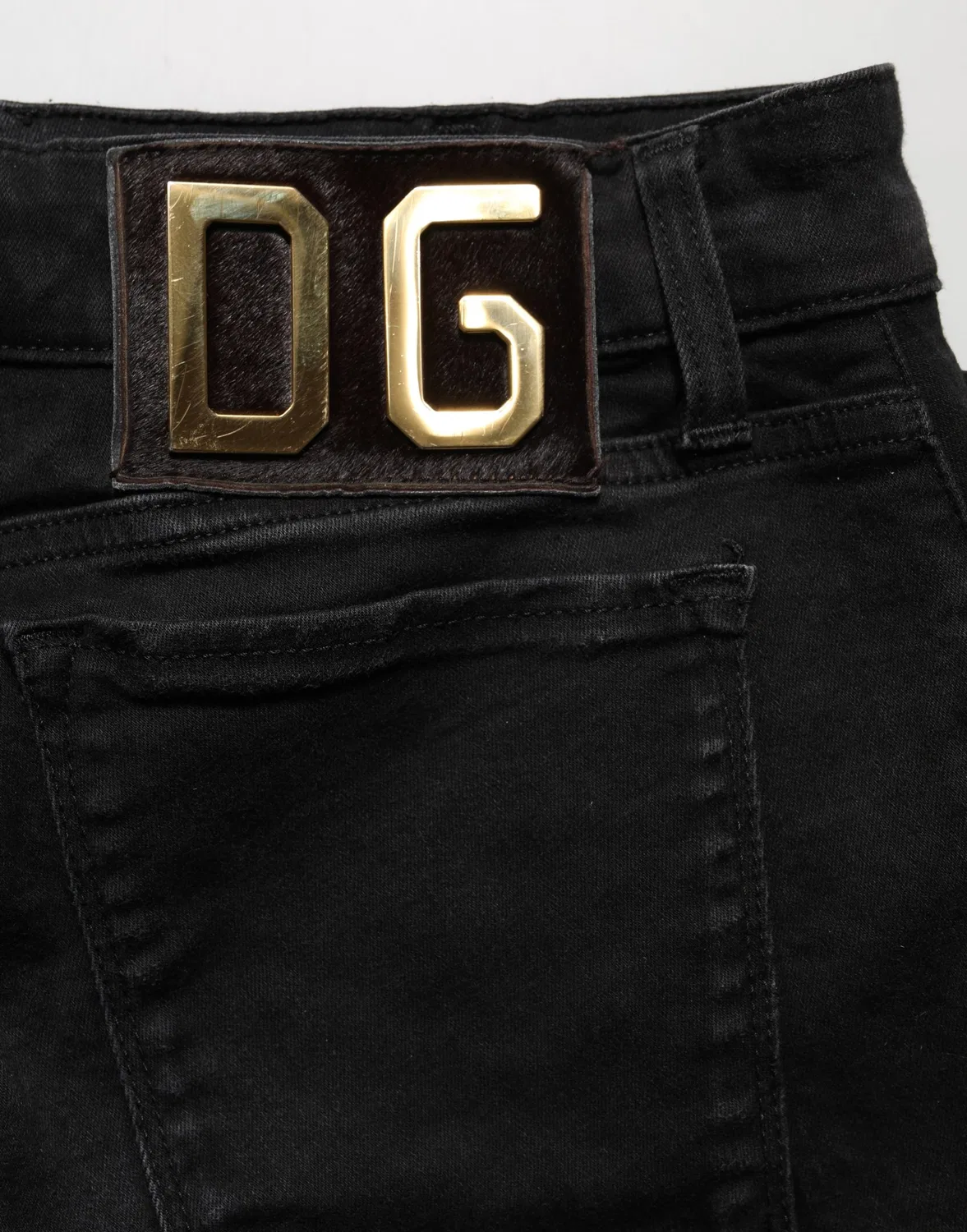 Женские джинсы скинни с низкой посадкой Skinny Black Dolce & Gabbana, черный — фото 3