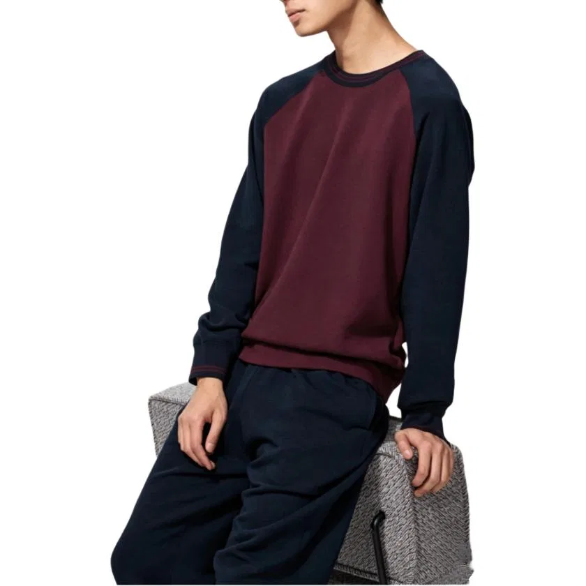 Мужской комплект спортивной одежды с круглым вырезом Moderate 18 Dark Red UNIQLO