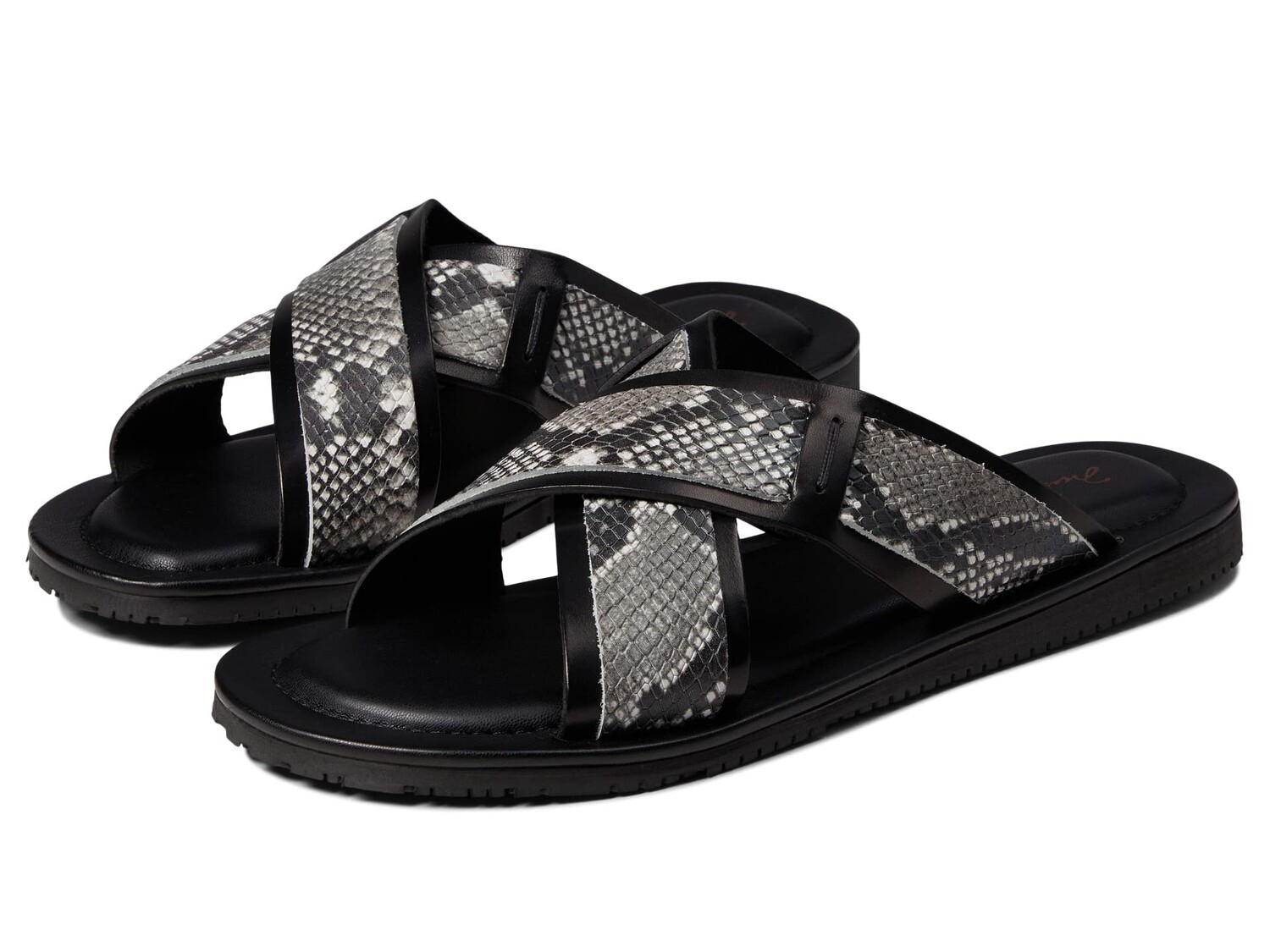 

Шлепанцы Massimo Matteo, Snake Embossed Cross Slide