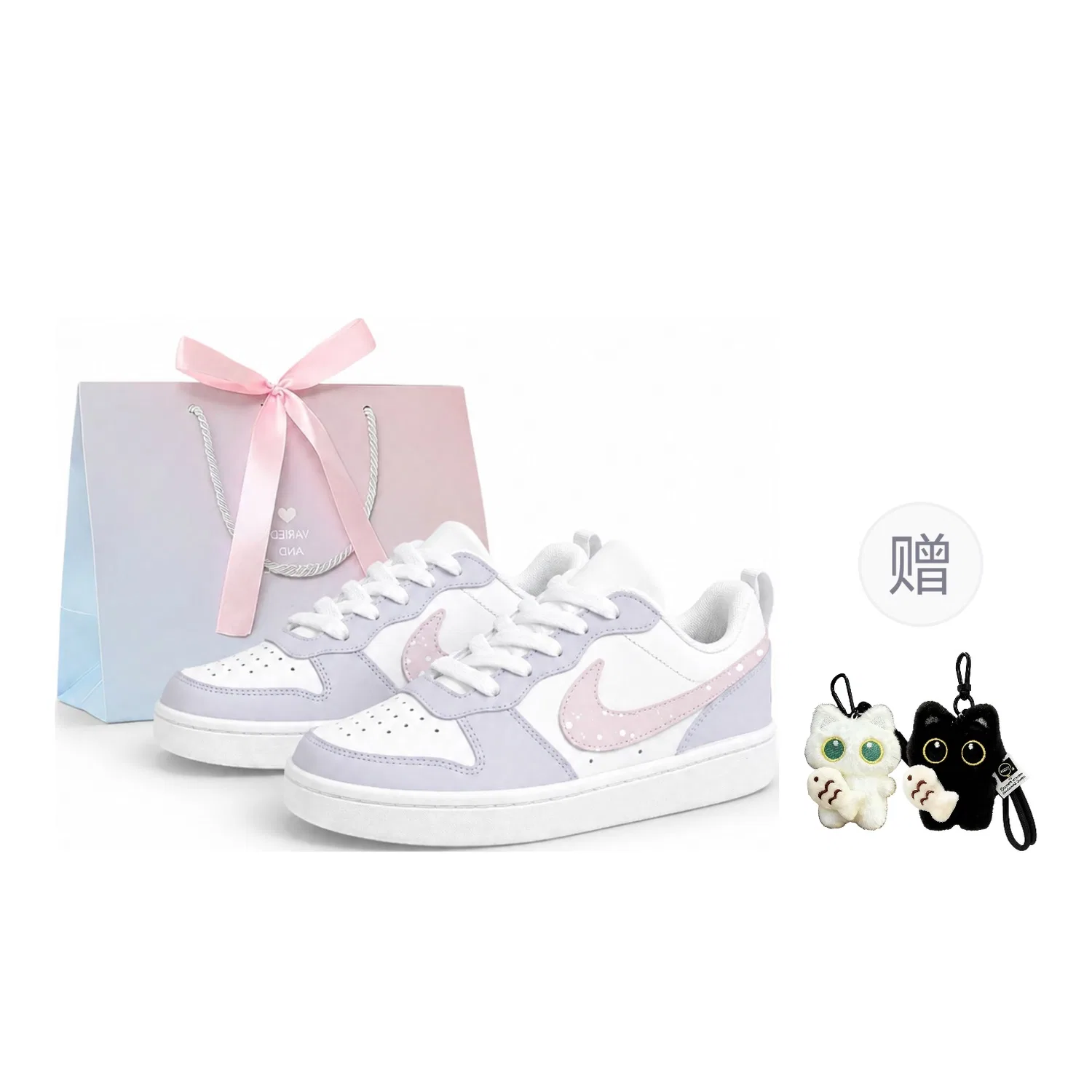 Детские кроссовки для скейтбординга Court Borough 2, Nike, Light Pink Purple