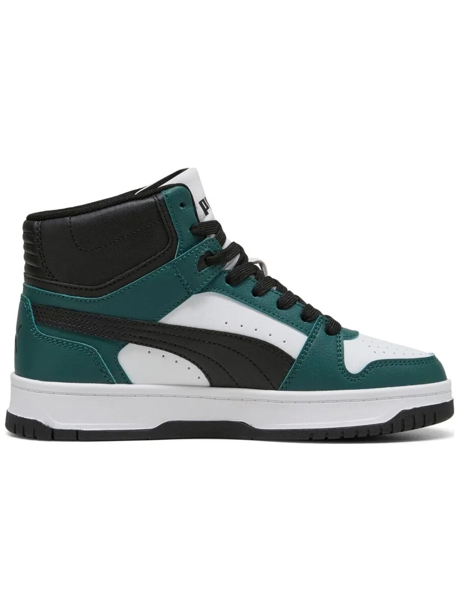 Кроссовки PUMA 'Rebound Slam Mid Jr' зеленого цвета — фото 4