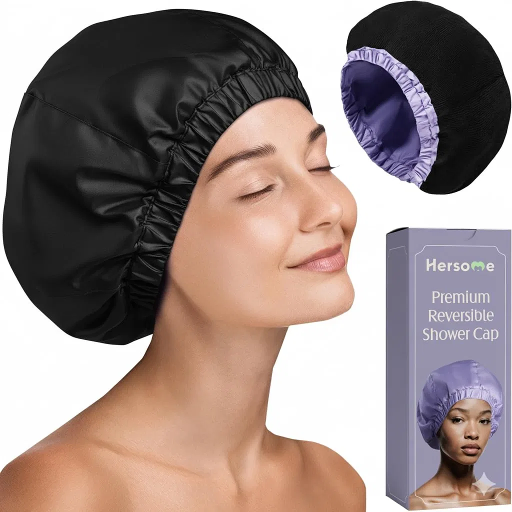 Шапочка для душа Hersome, Large, Black