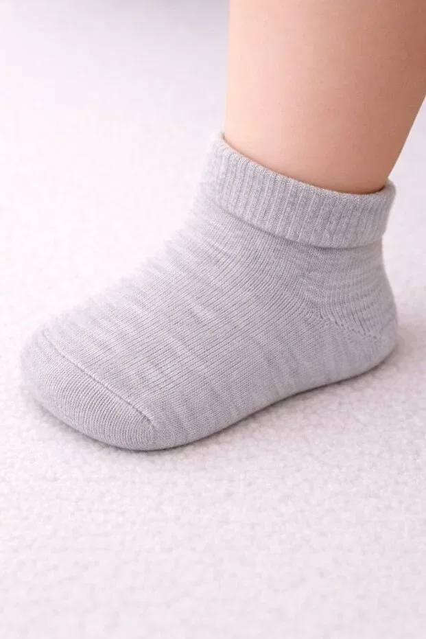 Детский комплект носков хлопковый 5-Piece baby cotton daily socks set - striped and plain patterned, soft & high quality Solde Socks, Multicolor — фото 3