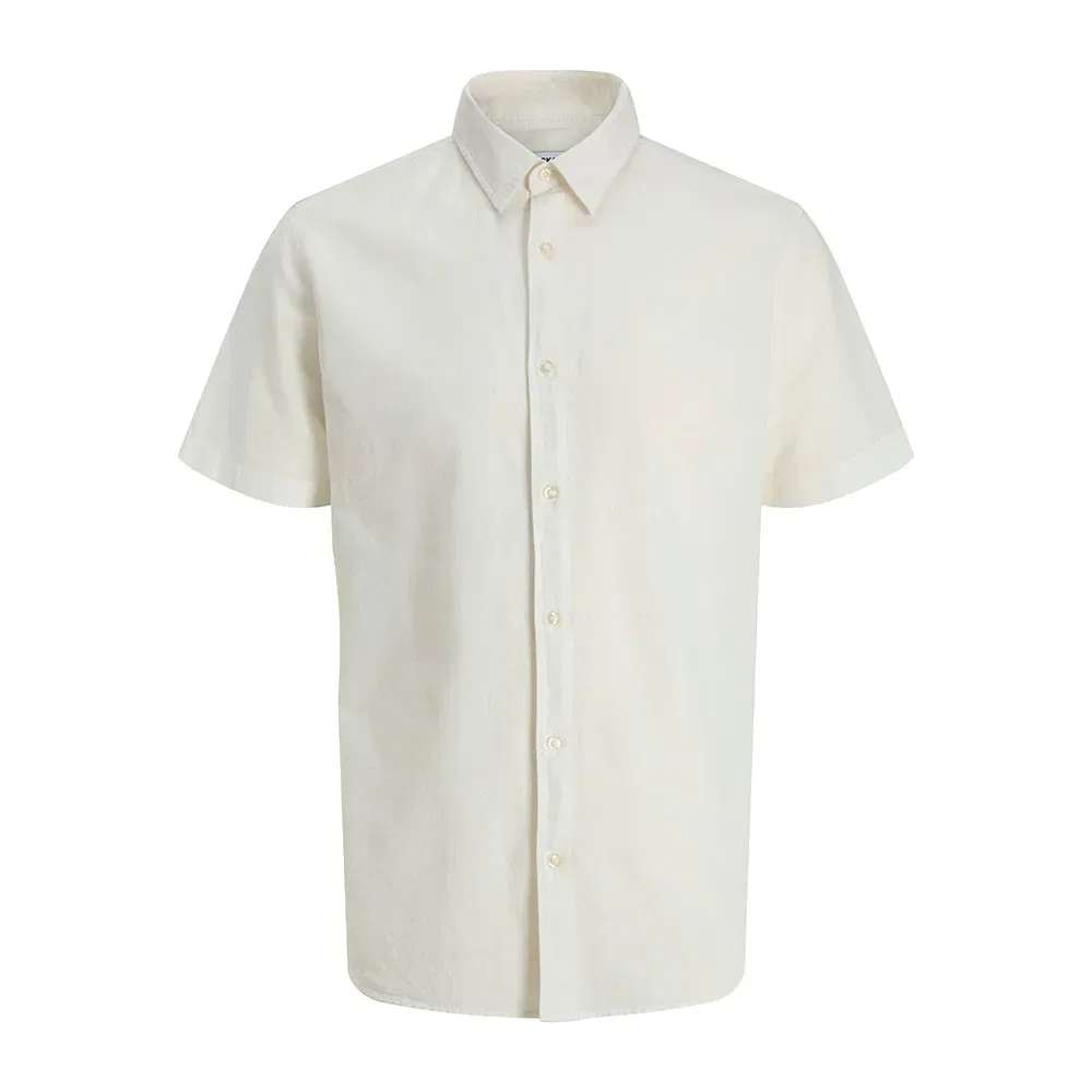 Рубашка с коротким рукавом Breeze Linen Jack & Jones, белый