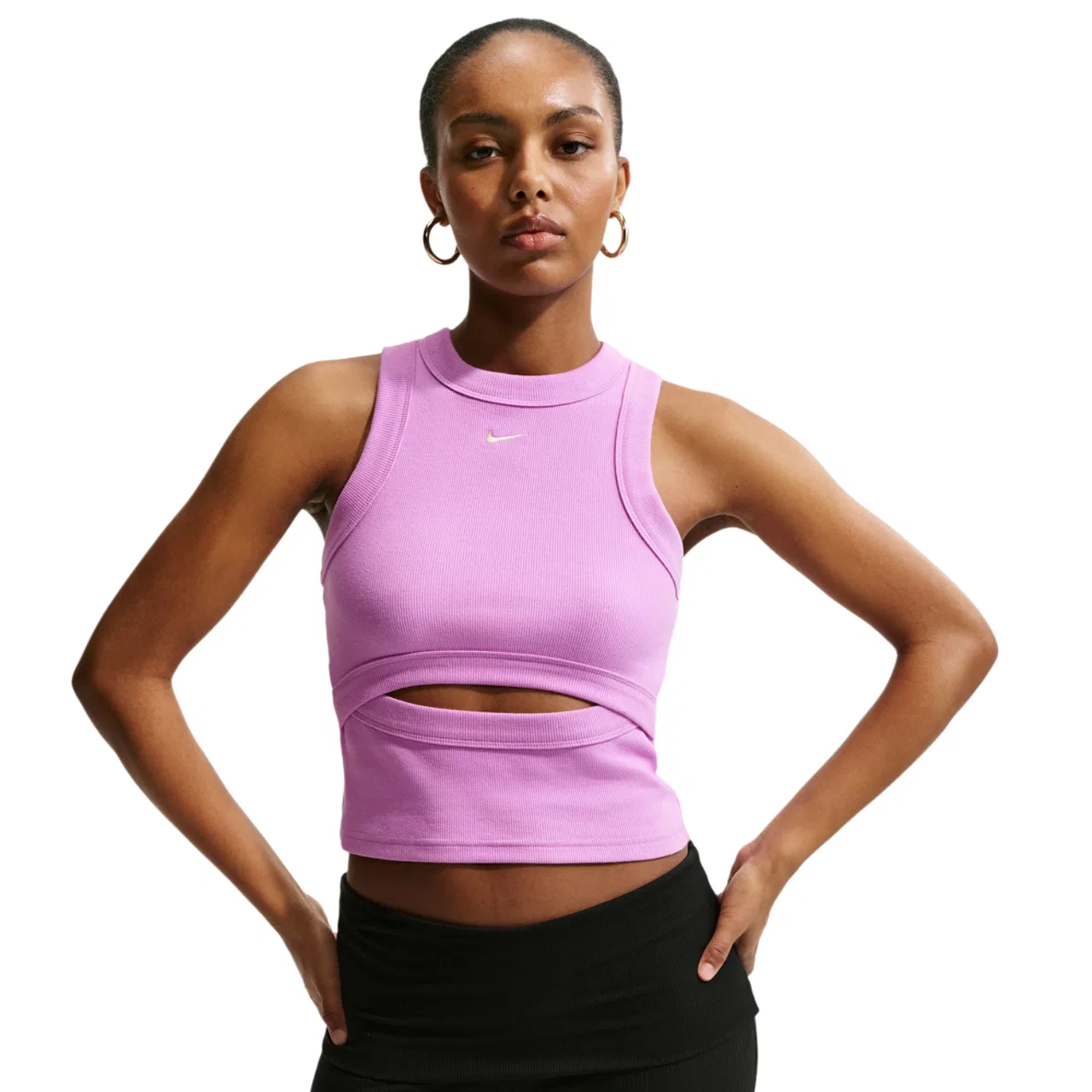 Топ для женщин Chill Knit Rib Nike, цвет Light Magenta/Sail