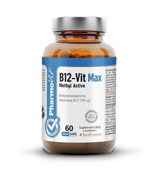 

Метилированный витамин B12 Pharmovit Clean Label B12-Vit Max, 60 шт