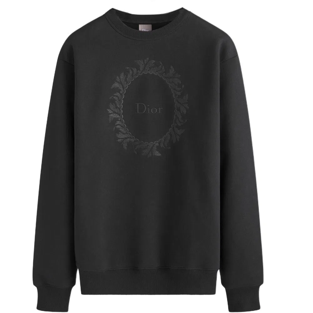 Мужской свитшот с круглым вырезом Black DIOR
