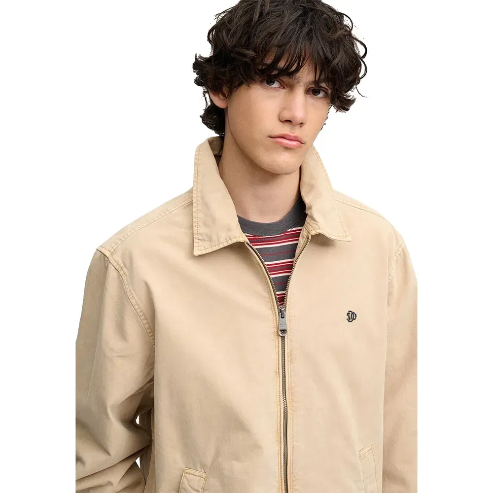 Мужская куртка-ветровка с воротником-стойкой Preppy Harrington Superdry, Beige — фото 4