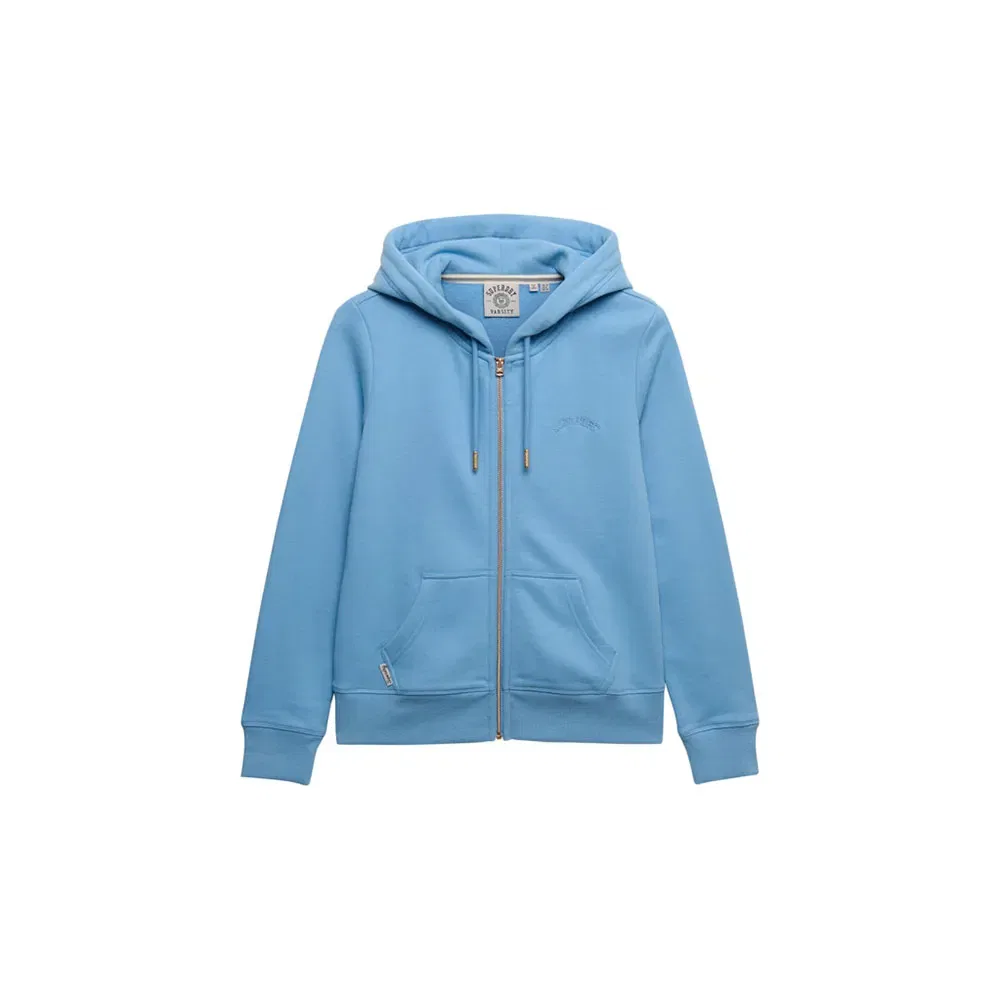Худи на молнии Superdry Essential Logo, синий — фото 3