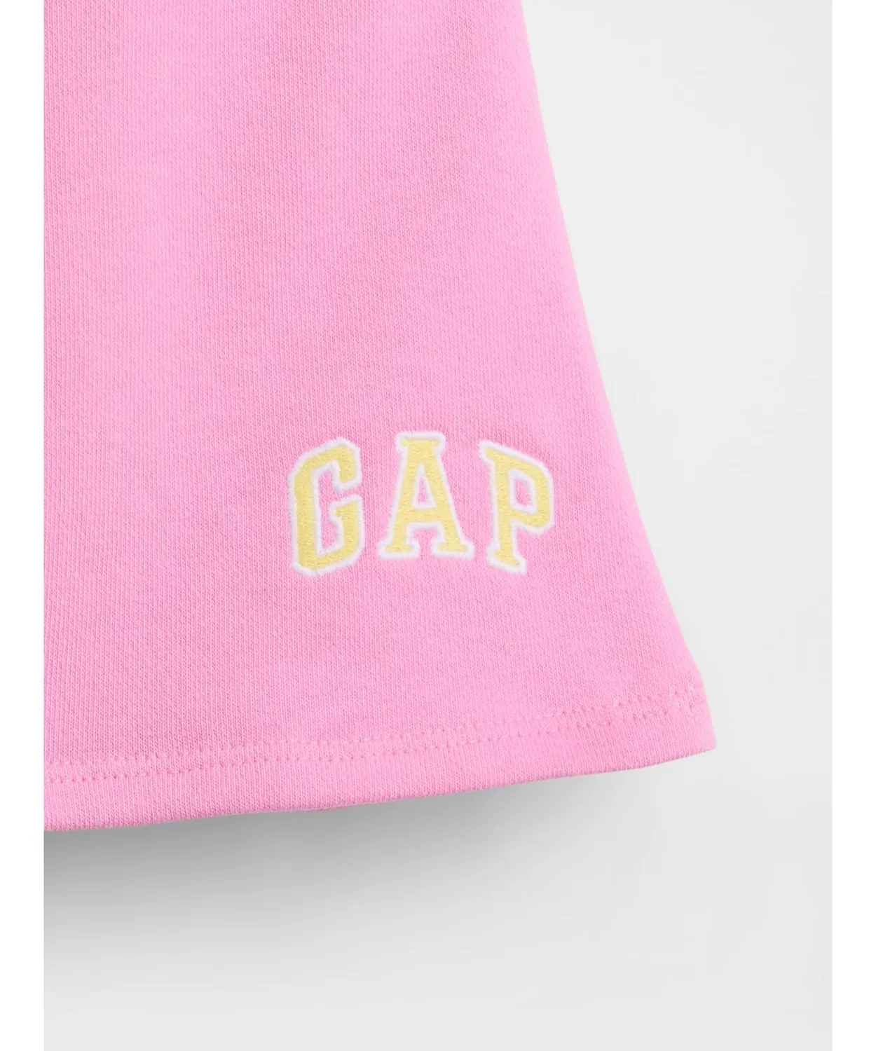Детская юбка-шорты из футера с принтом GAP Logo, Pink — фото 4