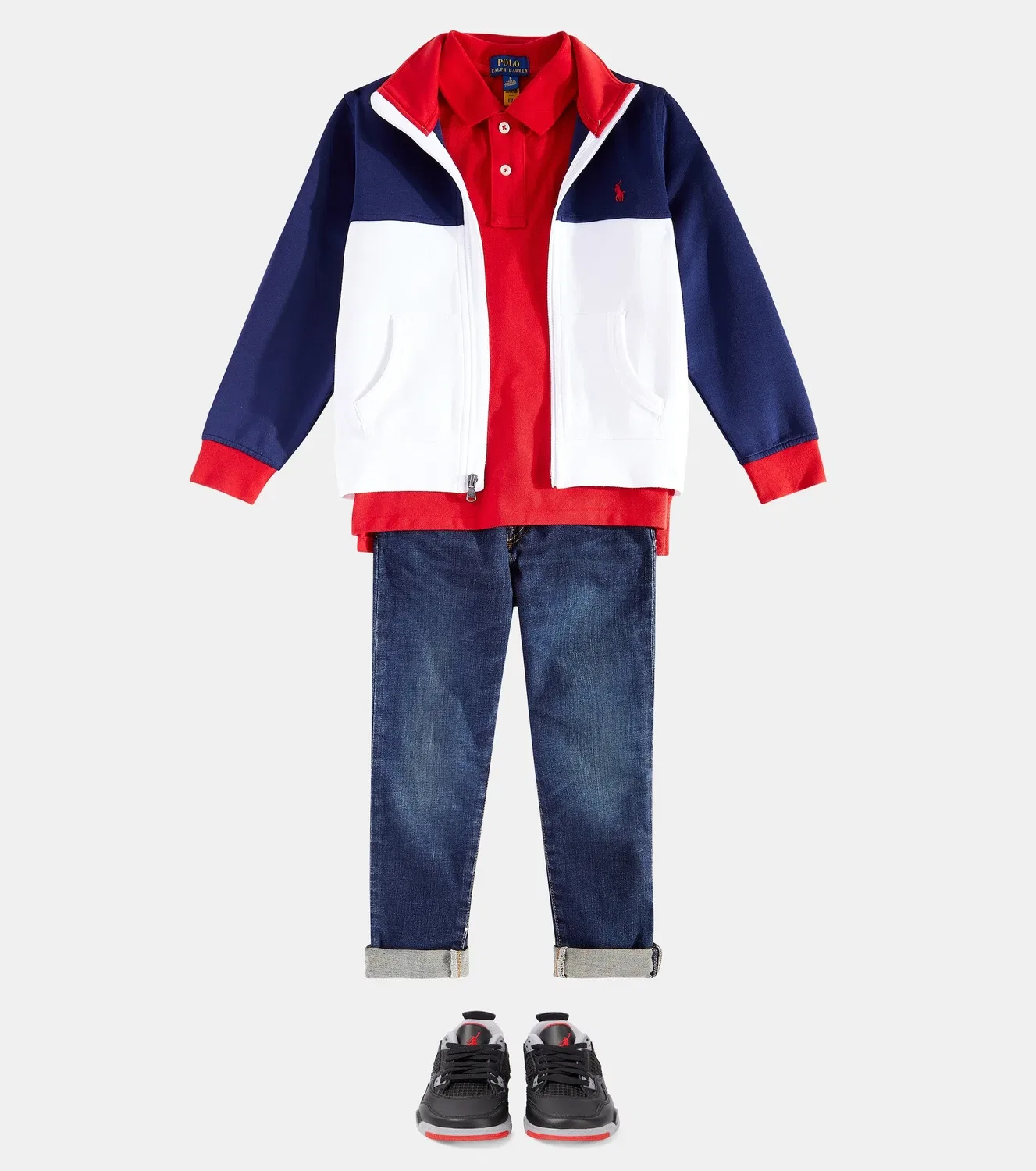 Джинсы с длинным рукавом Polo Ralph Lauren Kids, синий — фото 2