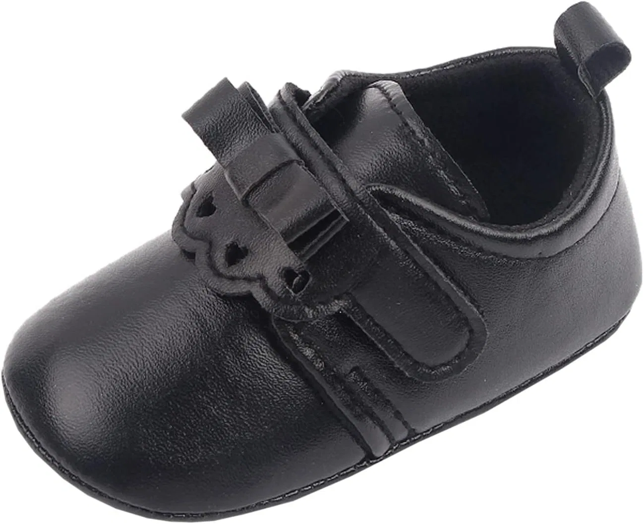 Детские туфли Мэри Джейн с бантом из экокожи для девочек, Black