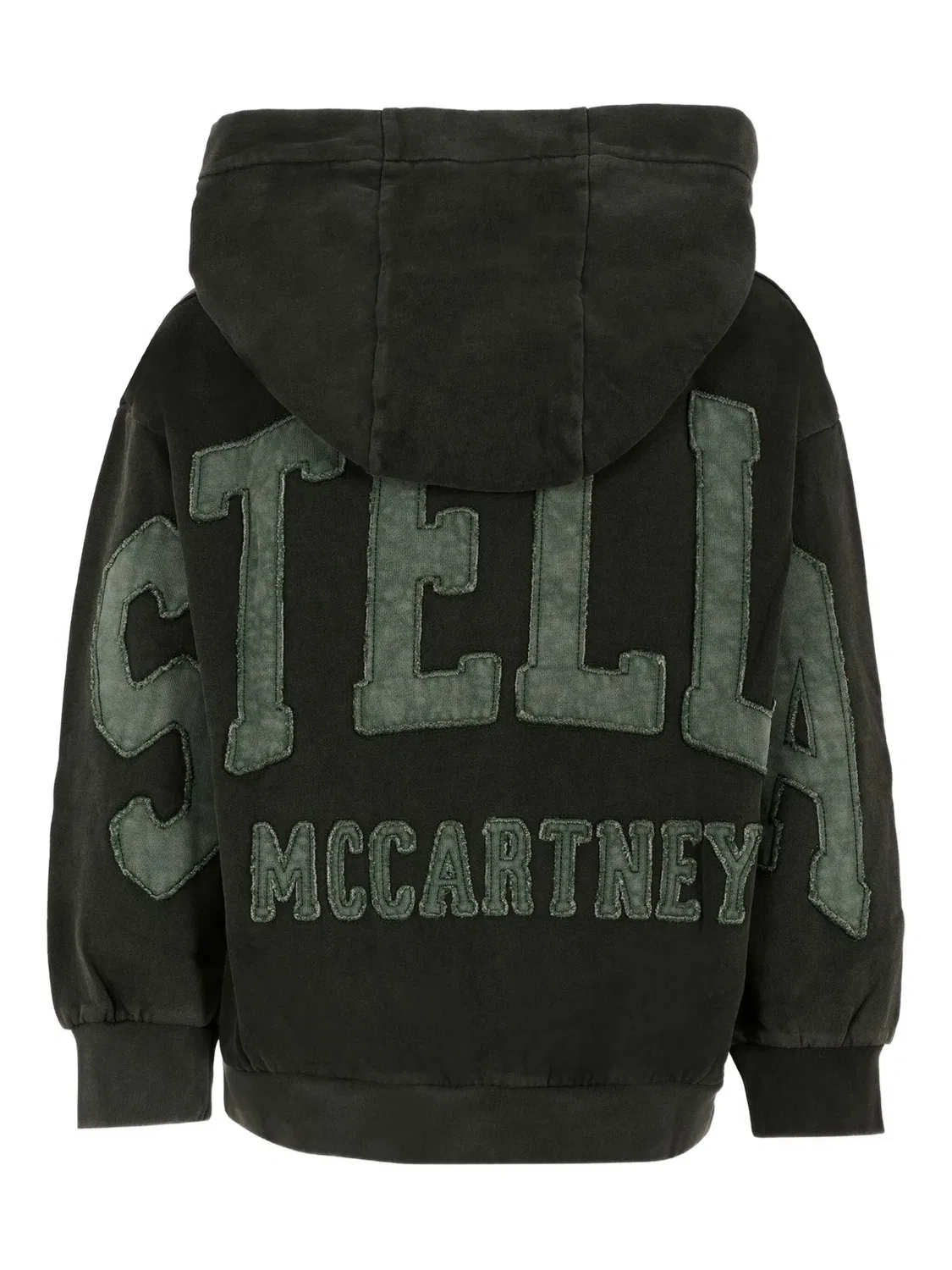 Худи с логотипом и застежкой на молнии Stella McCartney, черный — фото 2