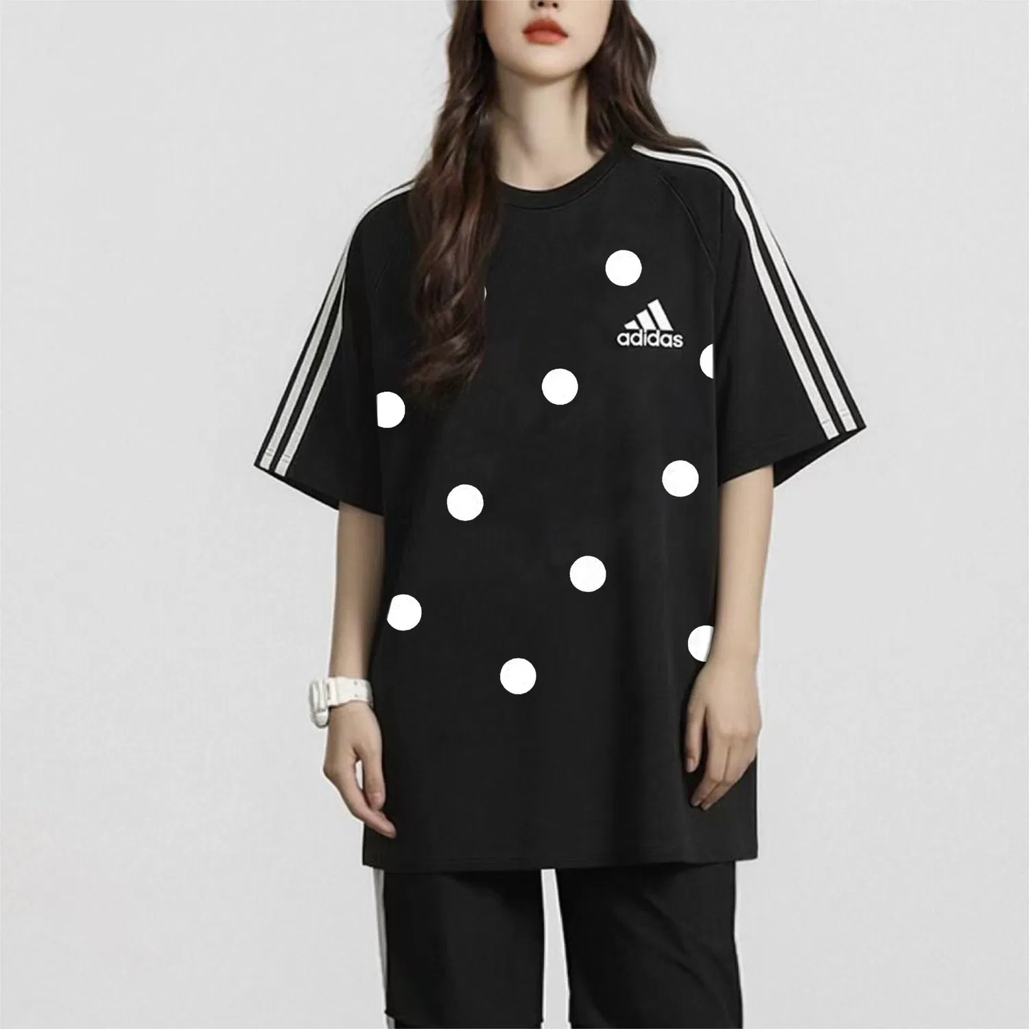 Футболка с круглым вырезом Adidas, Black — фото 4