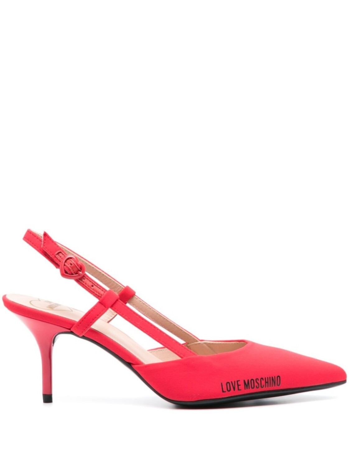 Туфли-лодочки Love Moschino 75 мм с логотипом, красный
