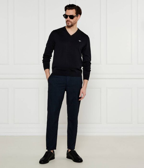 Брюки-чиносы Boss Orange Tapered Fit, синий — фото 2
