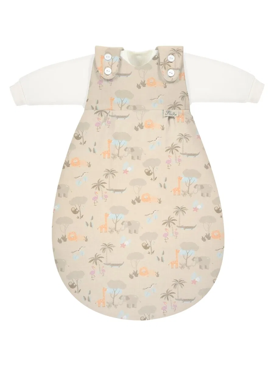 Спальный мешок ALVI 'Schlafsack Baby-Maxchen 3-teilig Baumwolle' в цвете Mottled Beige