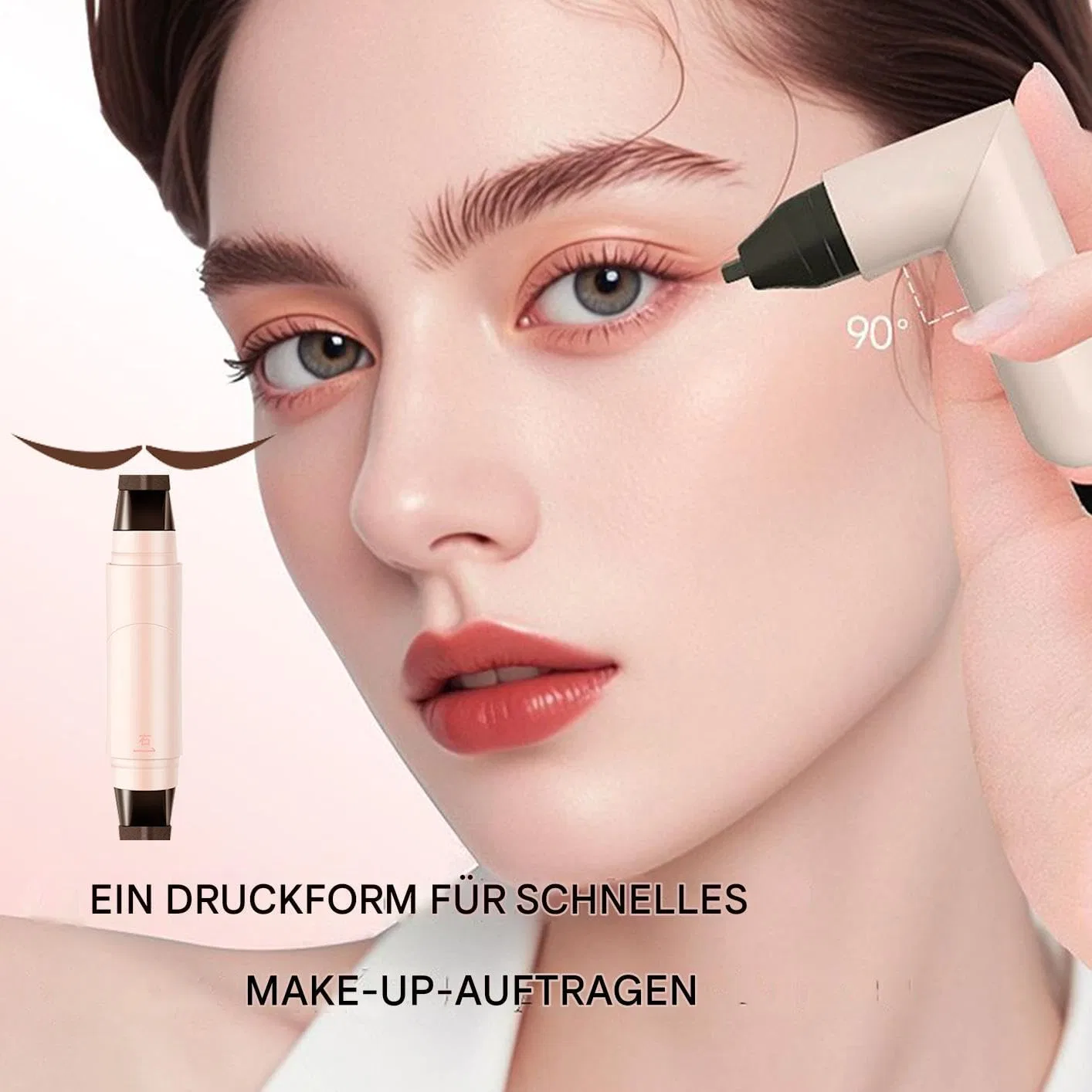 Аппликатор для макияжа глаз Butterfly Eye Stamp, двойной, темно-коричневый Generisch — фото 2