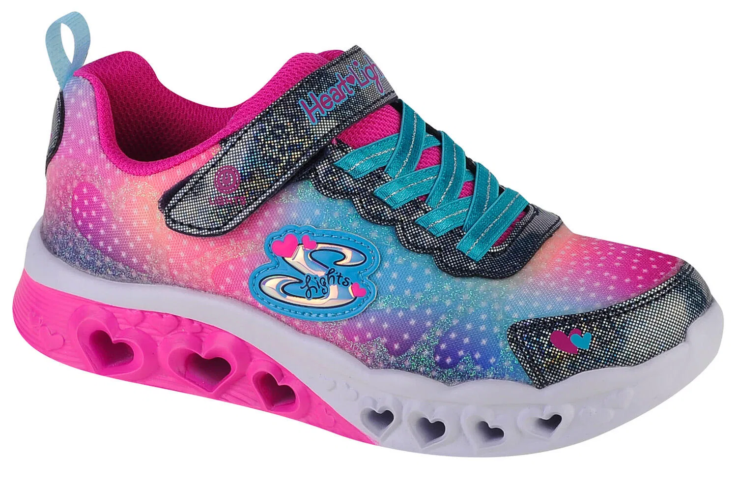 Детские кроссовки для девочек Flutter Heart Lights Skechers, Bunt