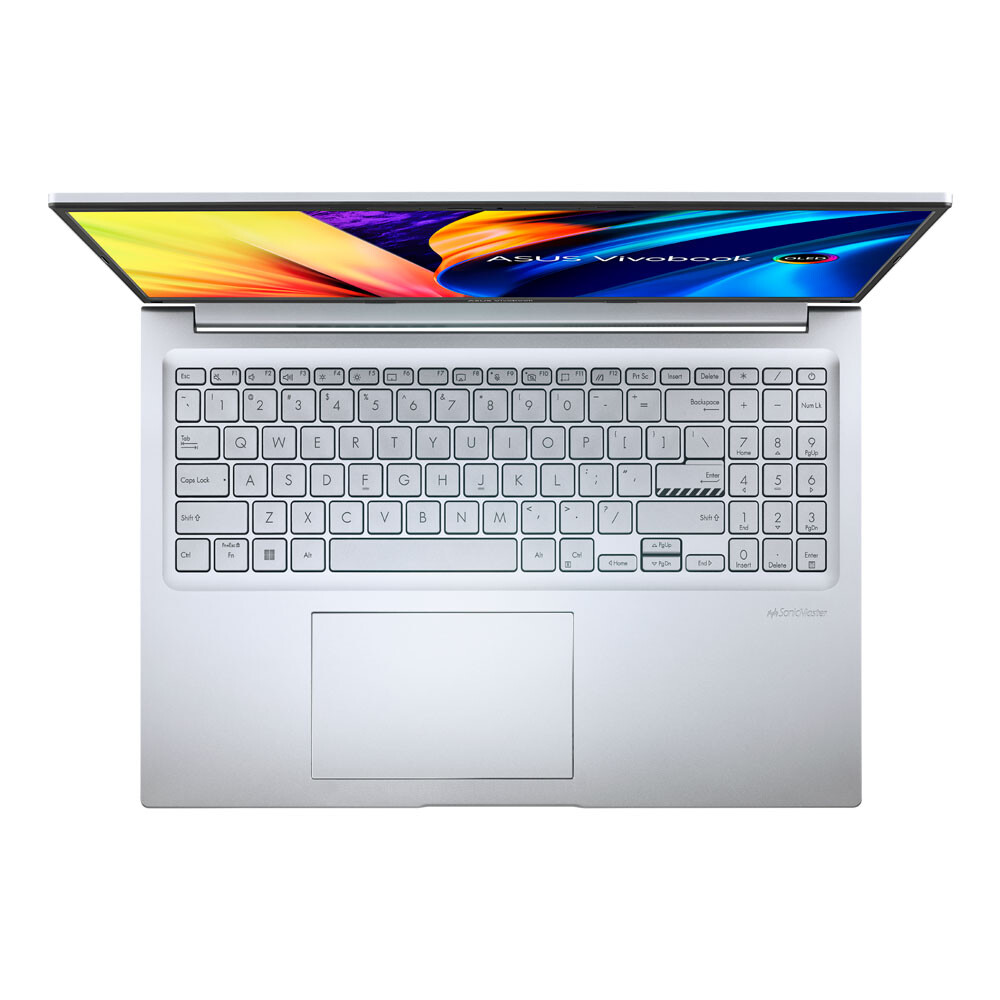 Ноутбук Asus Vivobook 16, 16" 2560х1600 IPS, 16Гб/1ТБ, i9-13900H, Intel Iris, 144 Гц, серый, английская клавиатура — фото 2