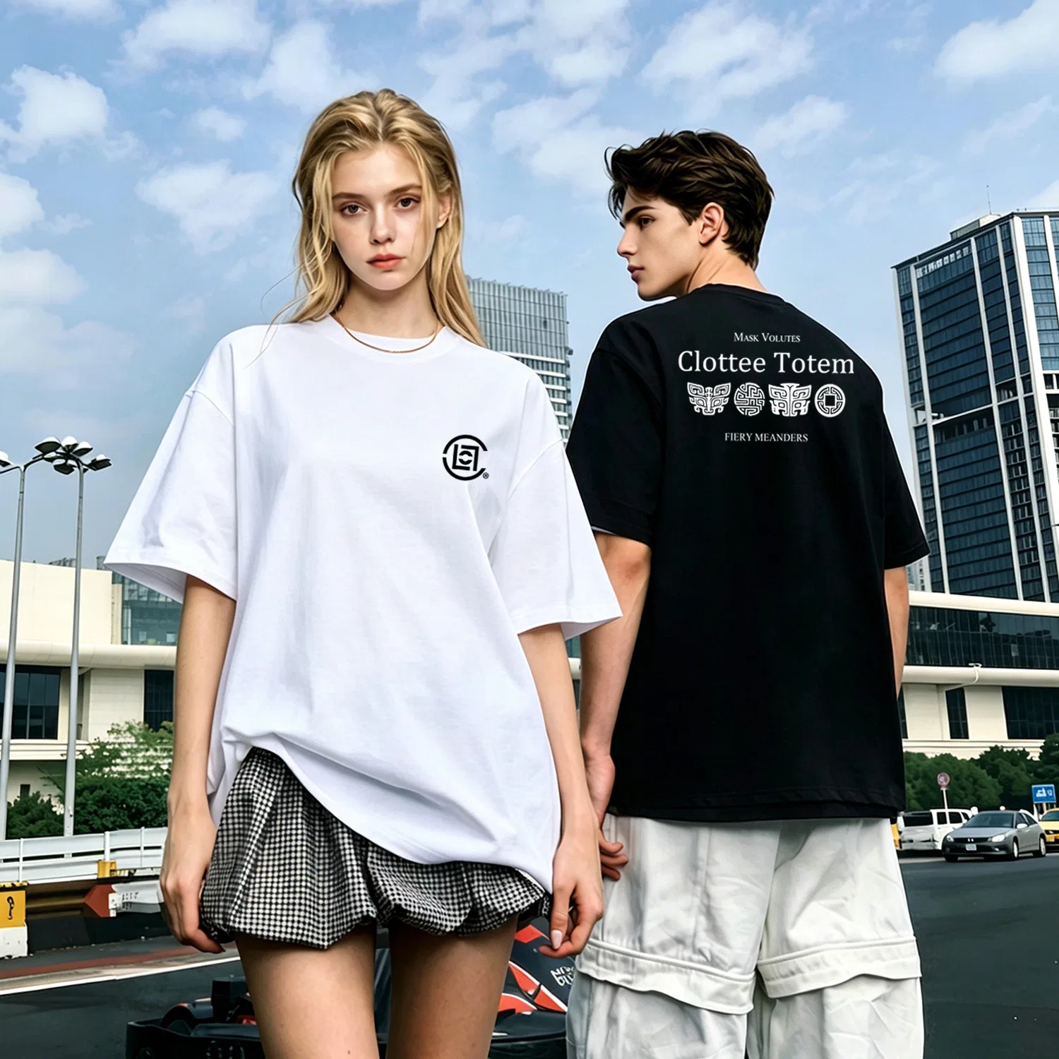 Детская футболка с круглым вырезом, прямой крой, Unisex Crew Neck Moderate Straight Fit, CLOT, Black — фото 4