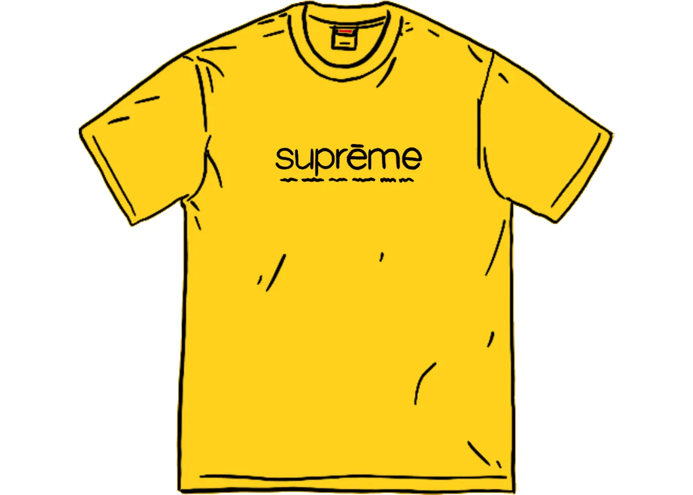 Мужская футболка с принтом Supreme Five Boroughs Tee, Yellow