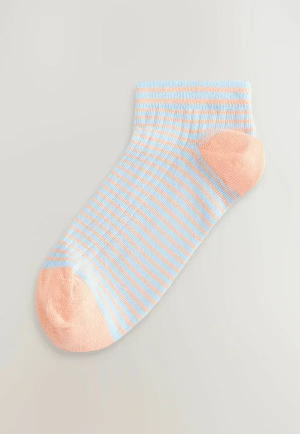 Носки 5 пар, полосатые, Stripe trainer socks 5 pack, Next, Pastel — фото 2