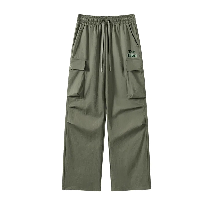 Детские штаны-карго свободного кроя с большими карманами Paratrooper Pants Tonlion, Черный — фото 3