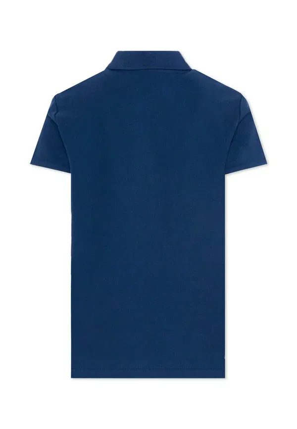 Футболка поло из хлопка Polo Tru Trussiardi Junior, синий Tru Trussardi Junior — фото 2