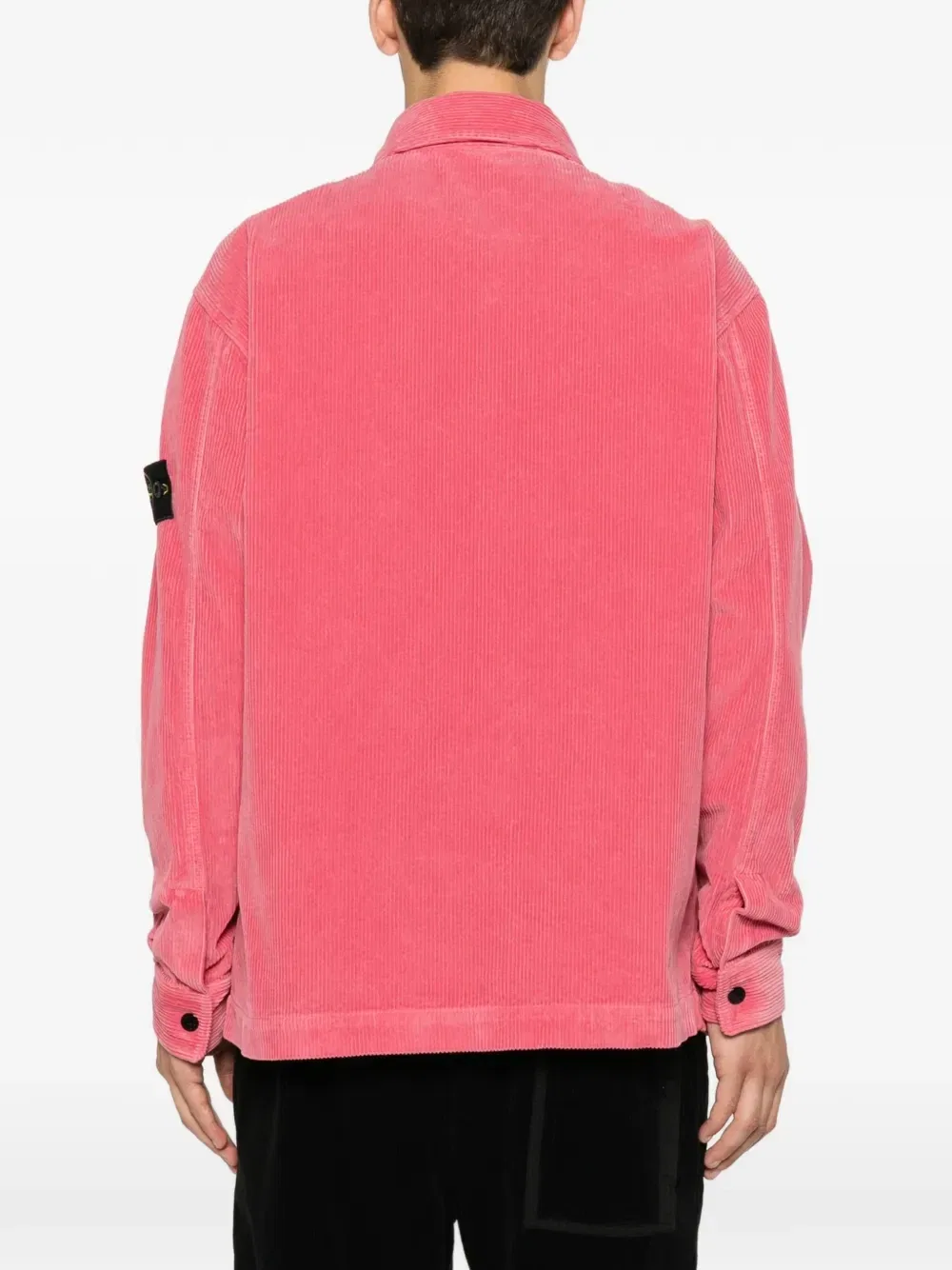 Вельветовая рубашка с нагрудным карманом Stone Island, розовый — фото 4