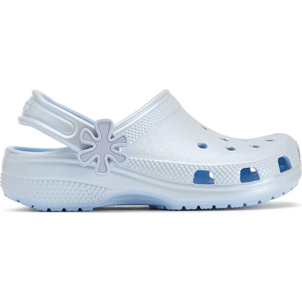 Детские классические сабо с графическим рисунком Crocs, Blue Frost Shine — фото 2