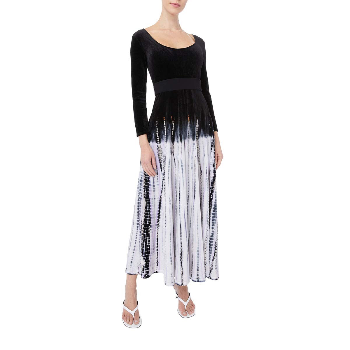 

Платье Proenza Schouler, Tie-Dye Velvet Scoop Neck Dress