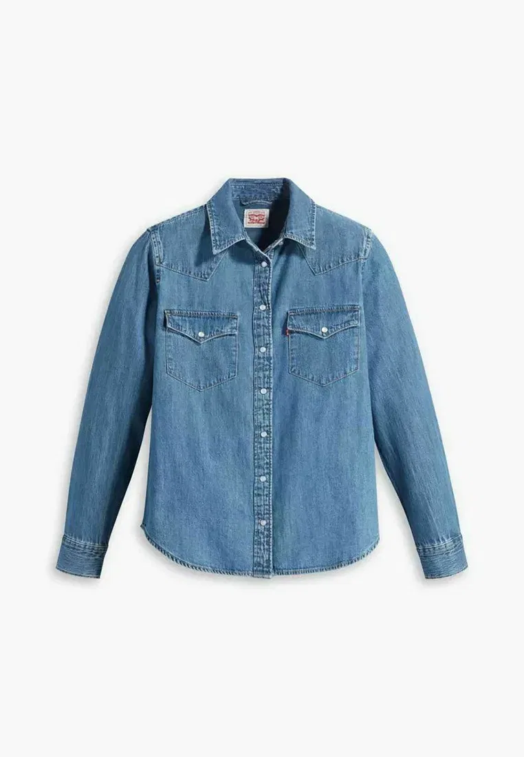 Camicie donna levis 86832 0018 - Ultimate Western Mighty Fine - блузка на пуговицах Levi'S, Blu — фото 3