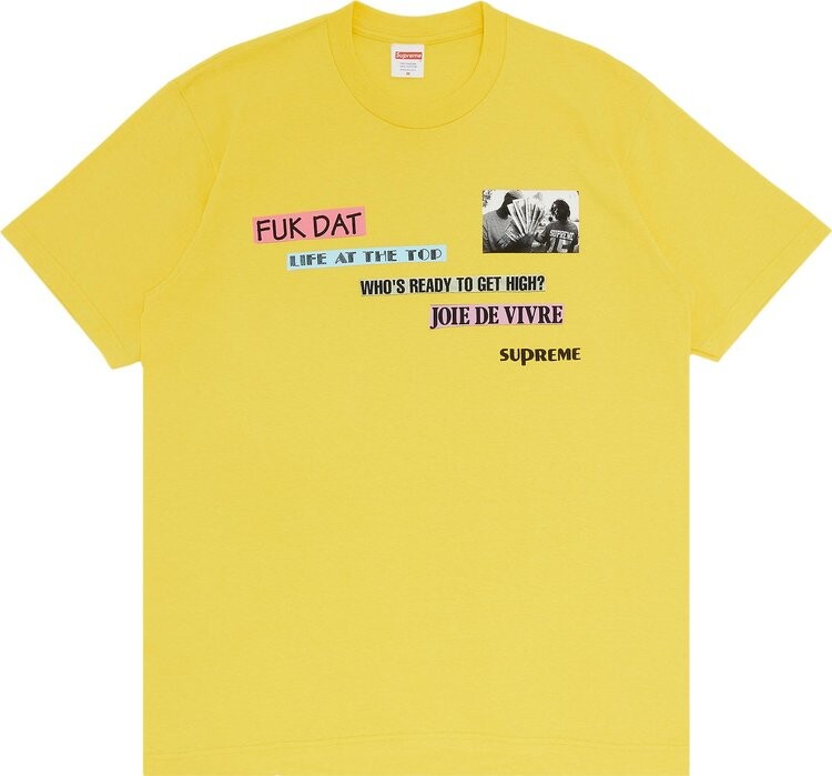 

Футболка Supreme Joie De Vivre Tee 'Yellow', желтый