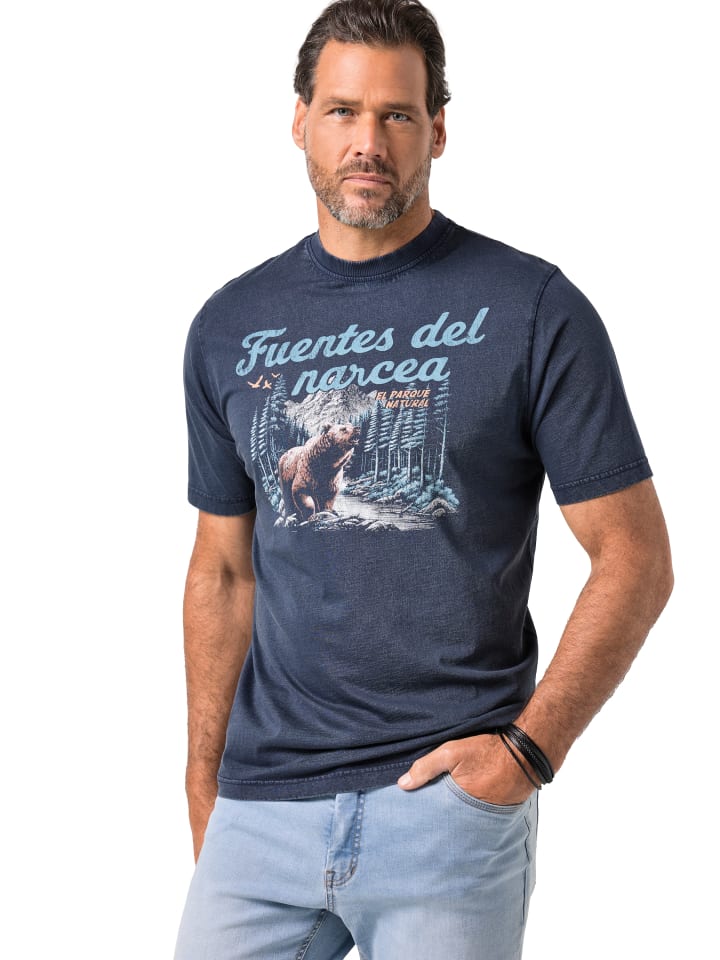 

JP1880 Футболка с коротким рукавом темно-синего цвета, Синий, JP1880 Футболка с коротким рукавом темно-синего цвета