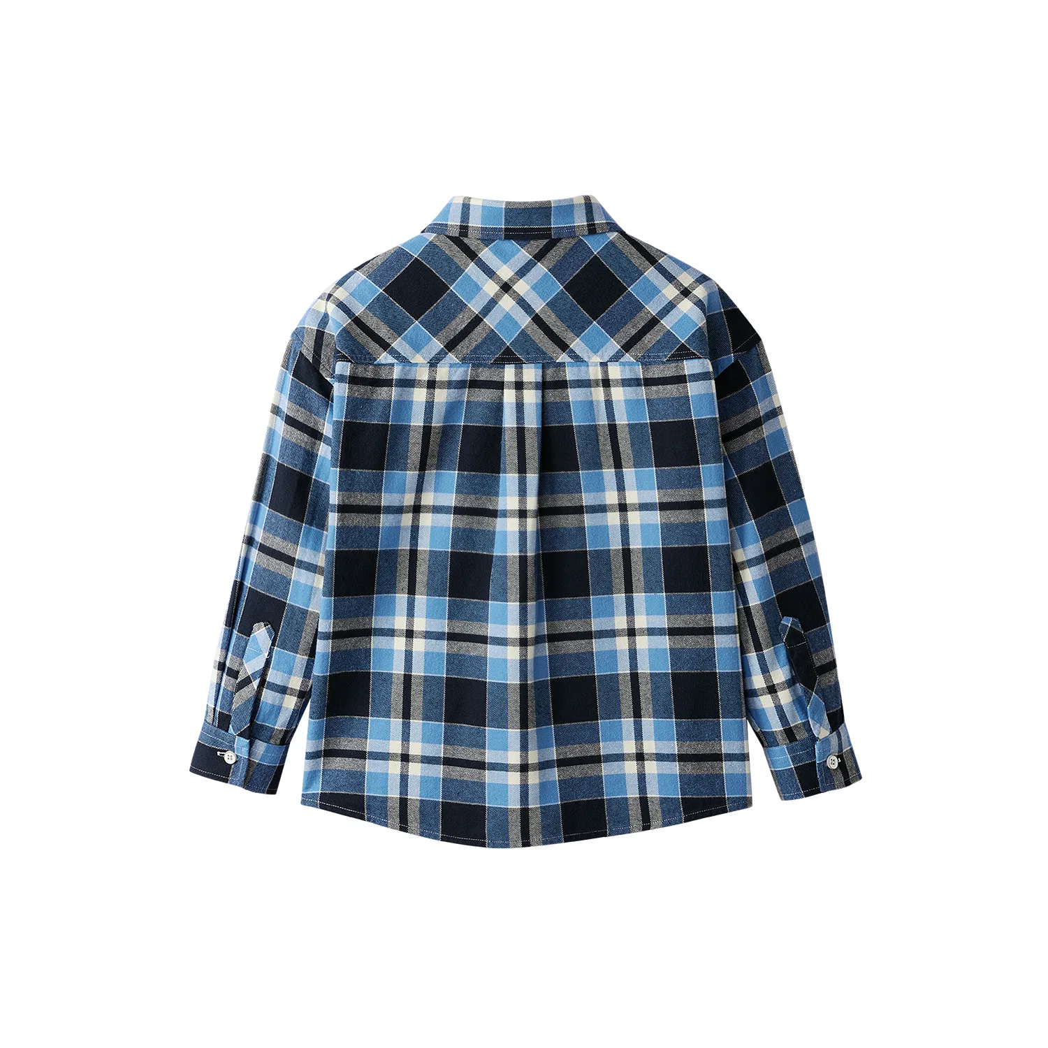 Детская рубашка с воротником Royal Blue Plaid HLA, Royal Blue Plaid 08 — фото 3